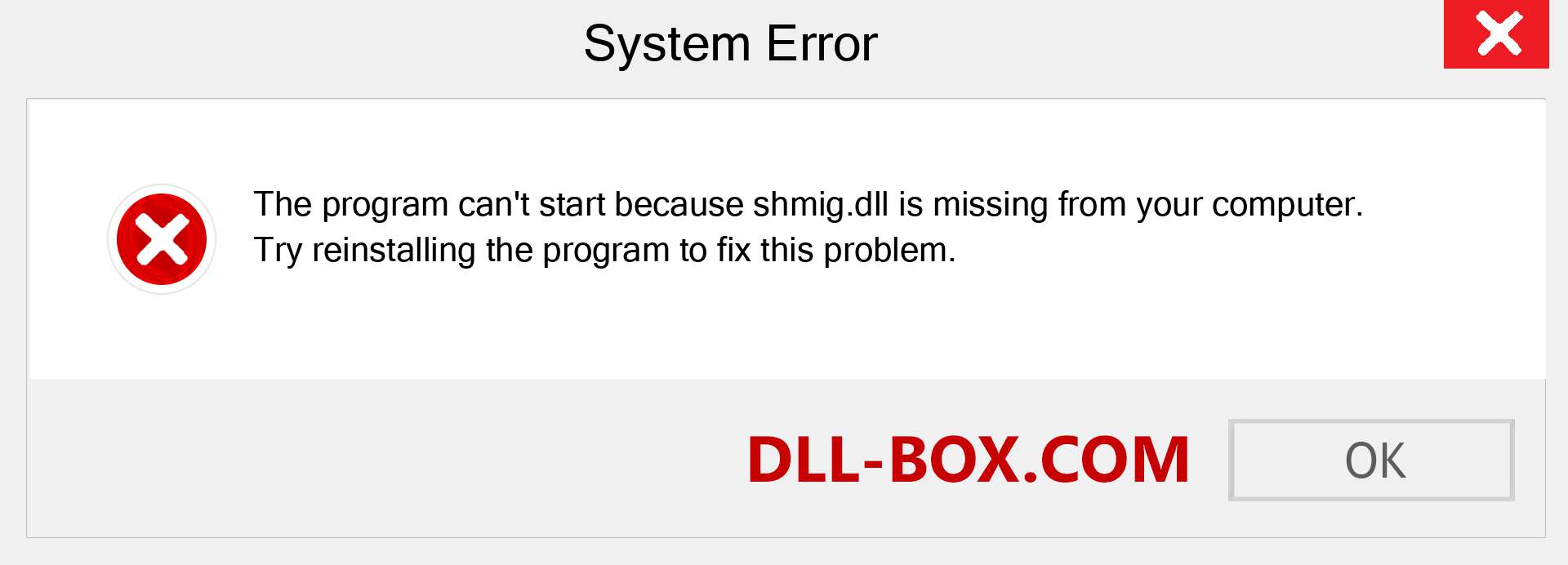  shmig.dll file is missing?. Download for Windows 7, 8, 10 - Fix  shmig dll Missing Error on Windows, photos, images